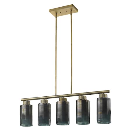 Monet 5-Light Brass Pendant